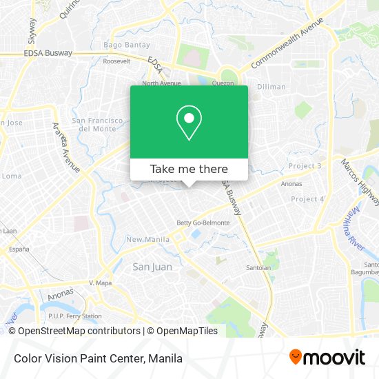 Color Vision Paint Center map