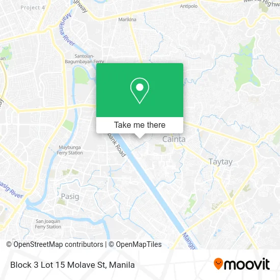 Block 3 Lot 15 Molave St map