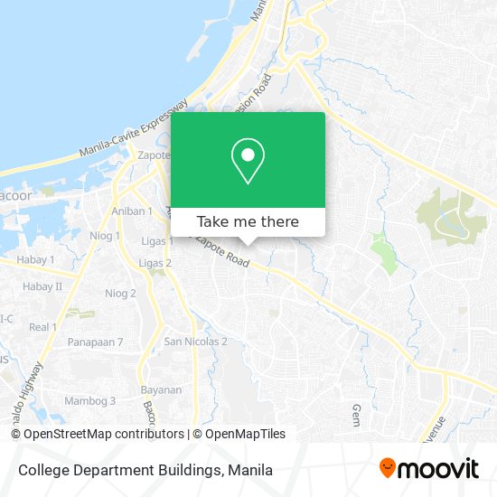 College Department Buildings map