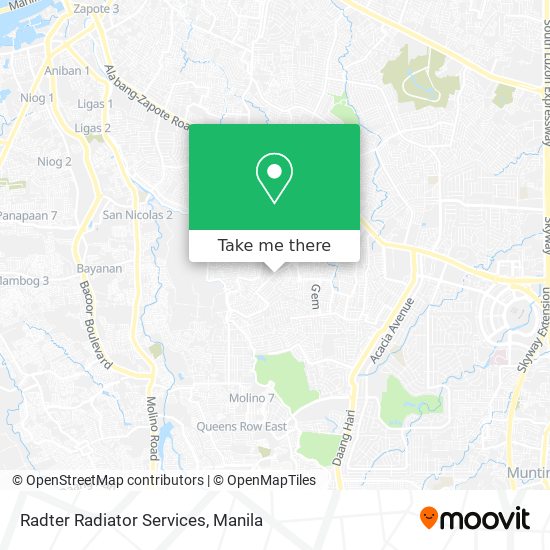 Radter Radiator Services map