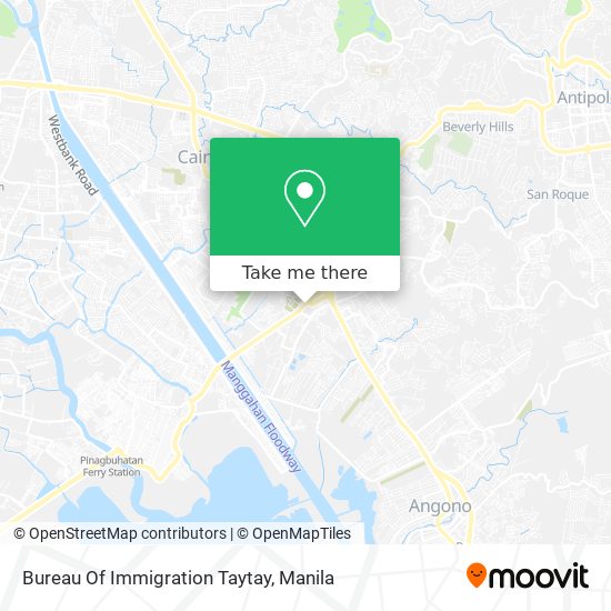 Bureau Of Immigration Taytay map