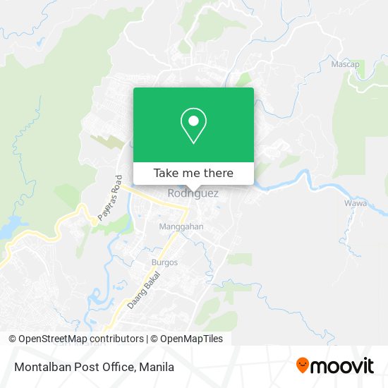 Montalban Post Office map
