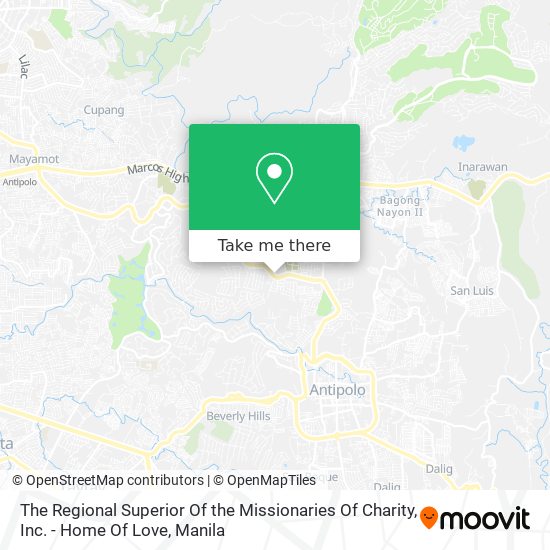 The Regional Superior Of the Missionaries Of Charity, Inc. - Home Of Love map