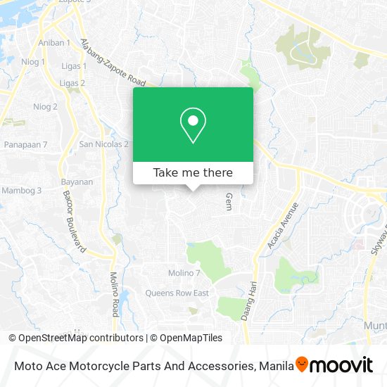 Moto Ace Motorcycle Parts And Accessories map