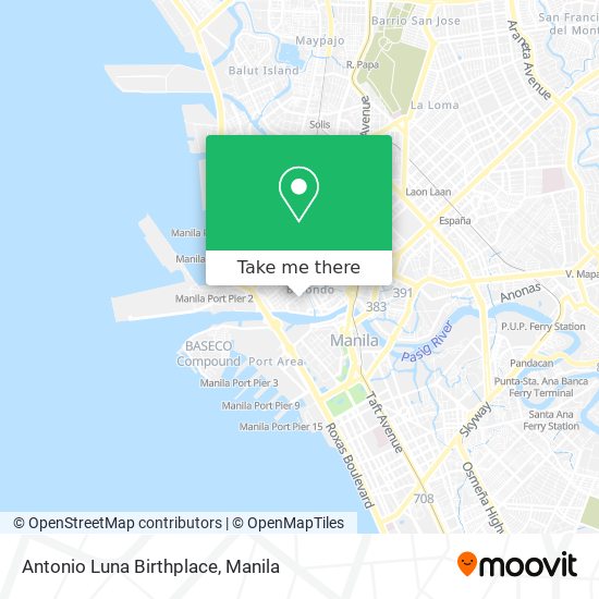 Antonio Luna Birthplace map