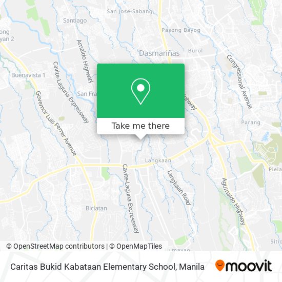 Caritas Bukid Kabataan Elementary School map