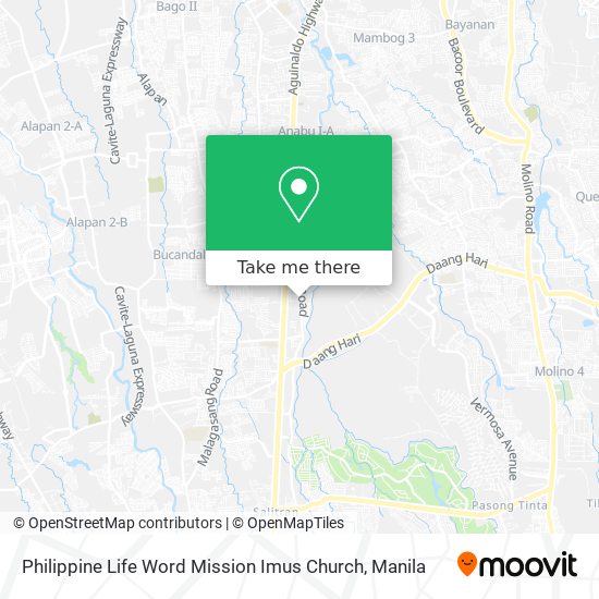 Philippine Life Word Mission Imus Church map