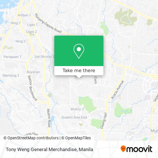 Tony Weng General Merchandise map