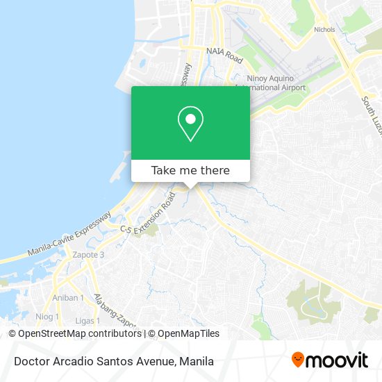 Doctor Arcadio Santos Avenue map