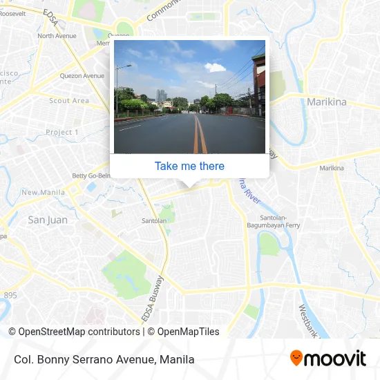 Col. Bonny Serrano Avenue map