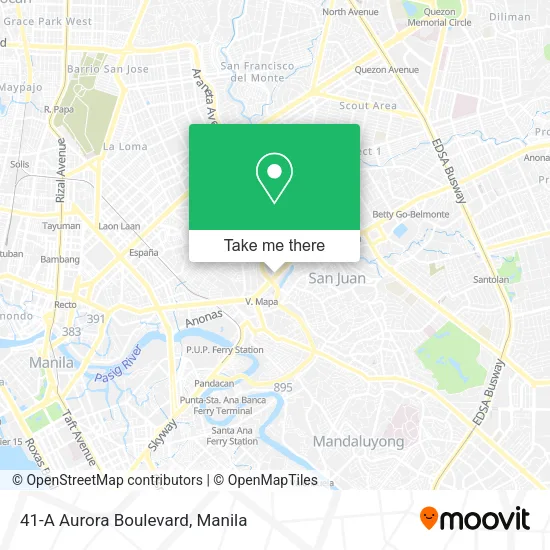 41-A Aurora Boulevard map