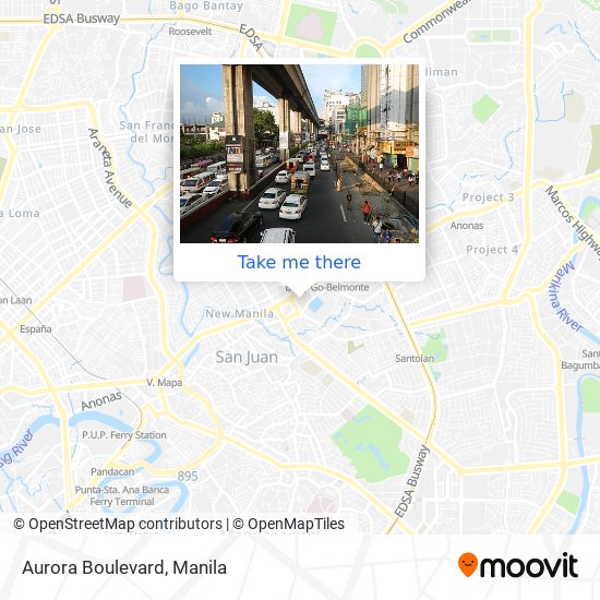 Aurora Boulevard map