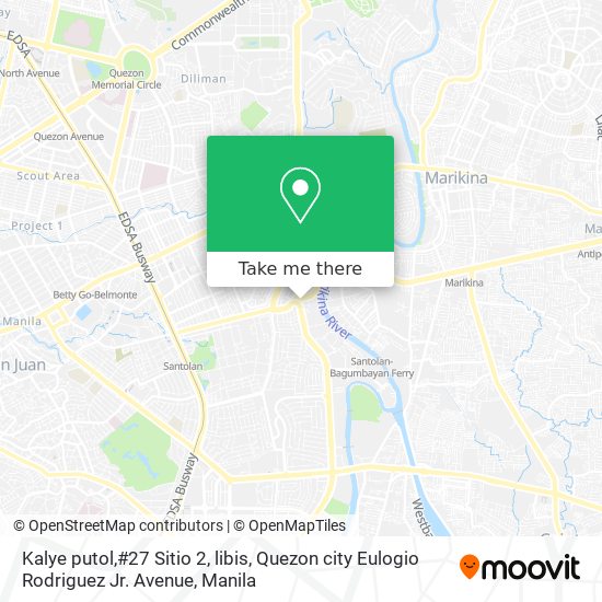 Kalye putol,#27 Sitio 2, libis, Quezon city Eulogio Rodriguez Jr. Avenue map