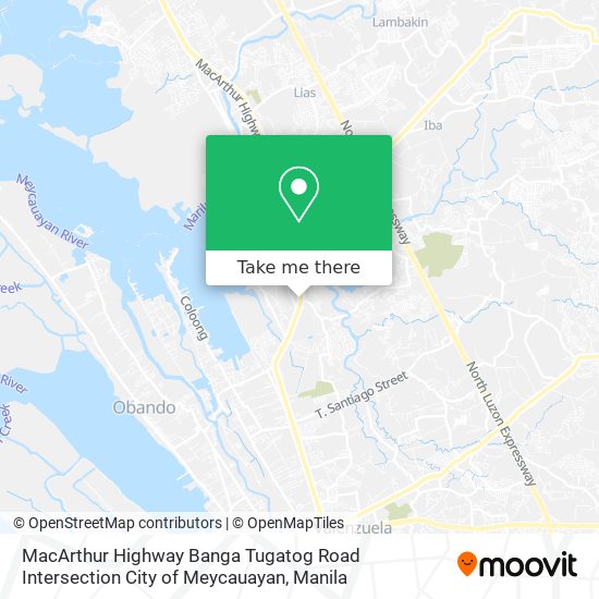 MacArthur Highway Banga Tugatog Road Intersection City of Meycauayan map