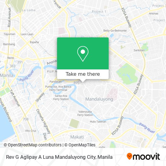 Rev G Aglipay A Luna Mandaluyong City map