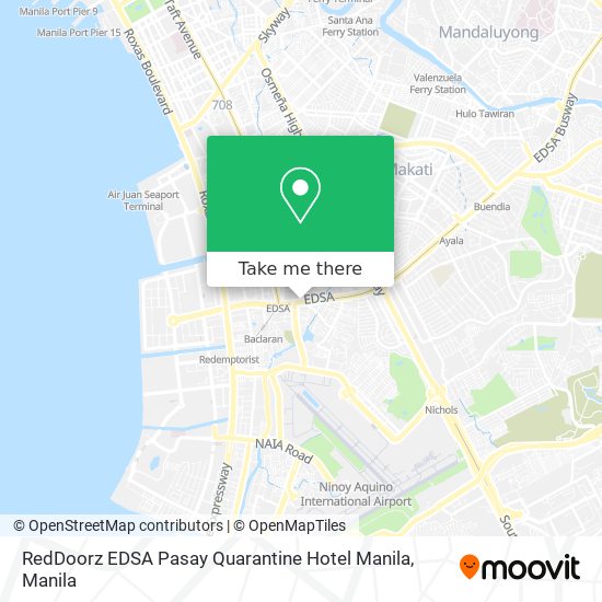 RedDoorz EDSA Pasay Quarantine Hotel Manila map