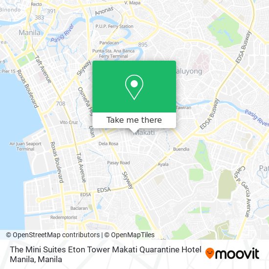The Mini Suites Eton Tower Makati Quarantine Hotel Manila map