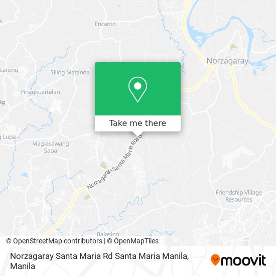 Norzagaray Santa Maria Rd Santa Maria Manila map