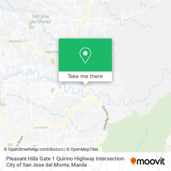 Pleasant Hills Gate 1 Quirino Highway Intersection City of San Jose del Monte map
