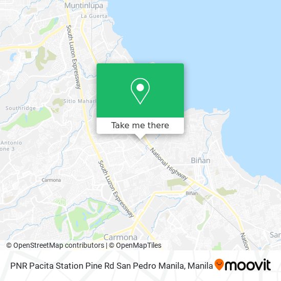 PNR Pacita Station Pine Rd San Pedro Manila map