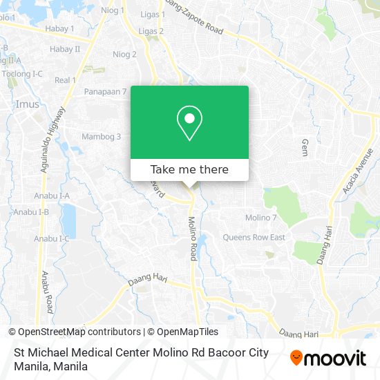 St Michael Medical Center Molino Rd Bacoor City Manila map