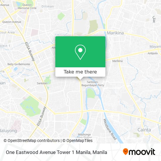 One Eastwood Avenue Tower 1 Manila map
