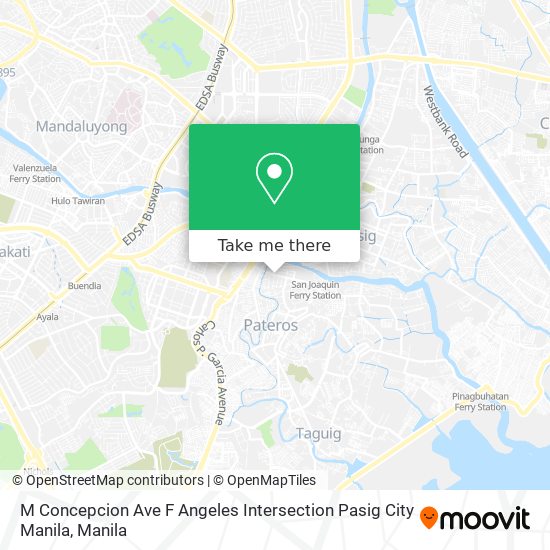M Concepcion Ave F Angeles Intersection Pasig City Manila map