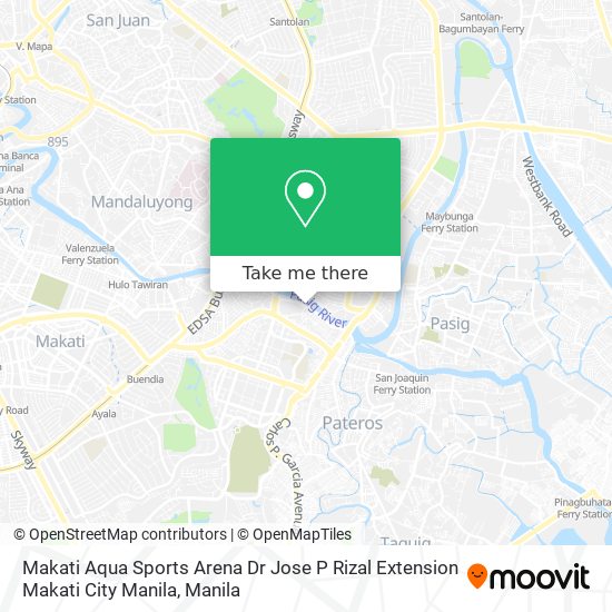 Makati Aqua Sports Arena Dr Jose P Rizal Extension Makati City Manila map