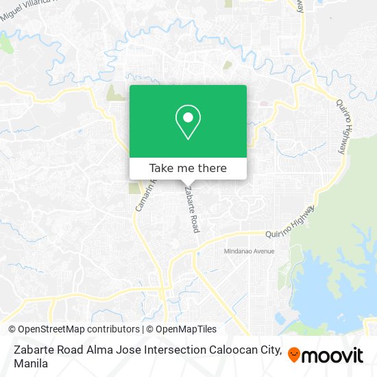 Zabarte Road Alma Jose Intersection Caloocan City map