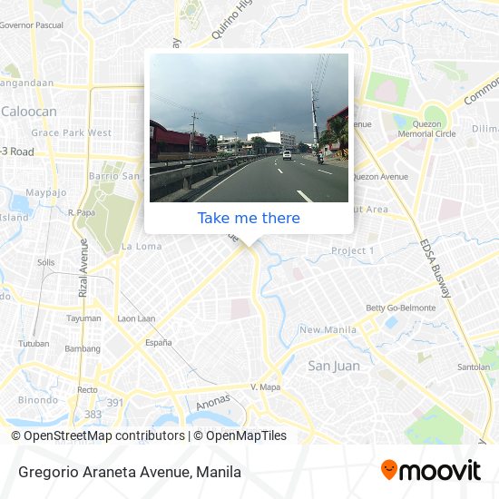 Gregorio Araneta Avenue map