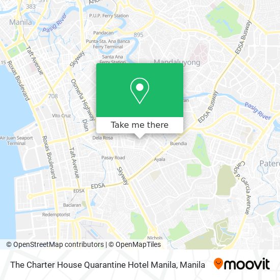 The Charter House Quarantine Hotel Manila map