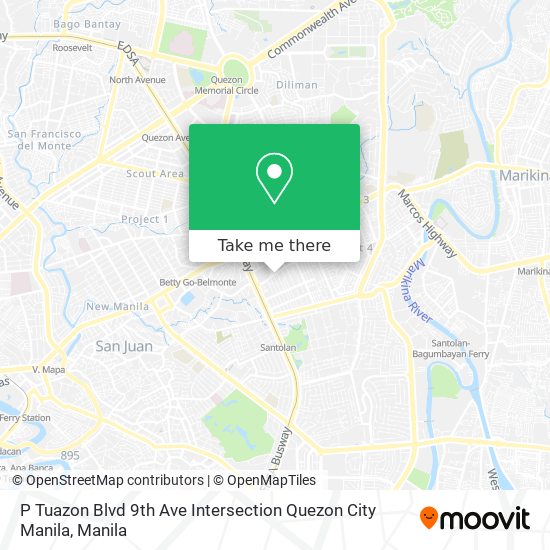 P Tuazon Blvd 9th Ave Intersection Quezon City Manila map