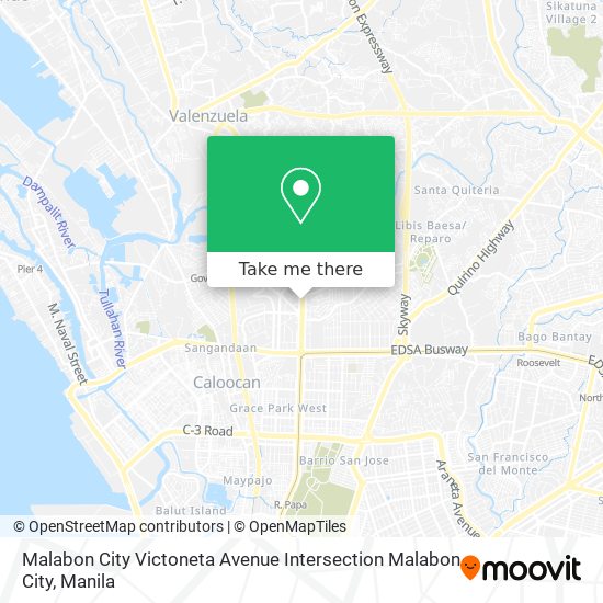 Malabon City Victoneta Avenue Intersection Malabon City map