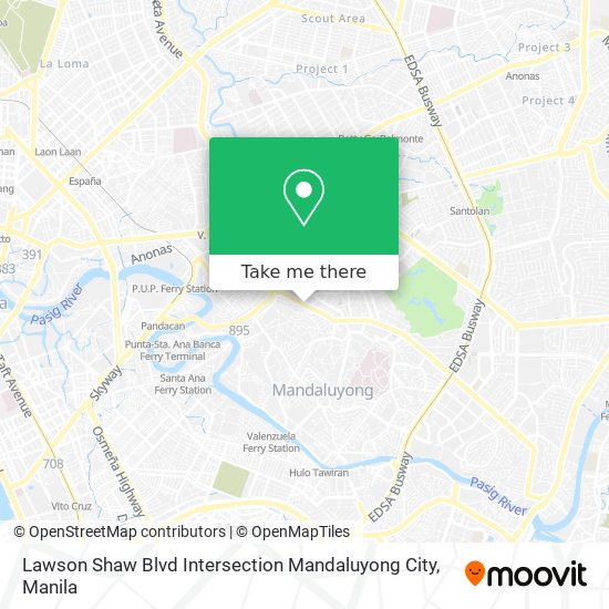 Lawson Shaw Blvd Intersection Mandaluyong City map