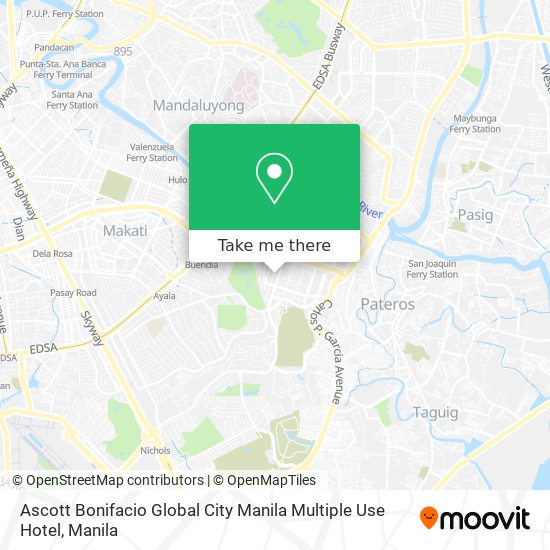 Ascott Bonifacio Global City Manila Multiple Use Hotel map