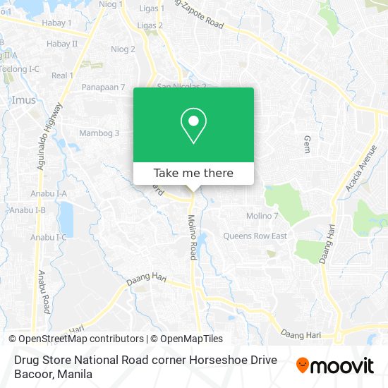 Drug Store National Road corner Horseshoe Drive Bacoor map
