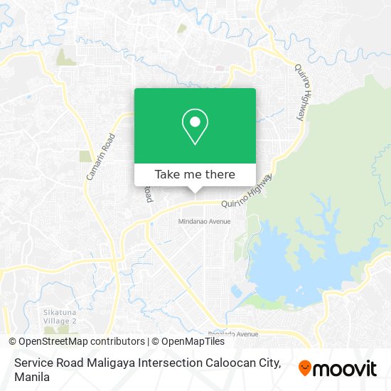 Service Road Maligaya Intersection Caloocan City map