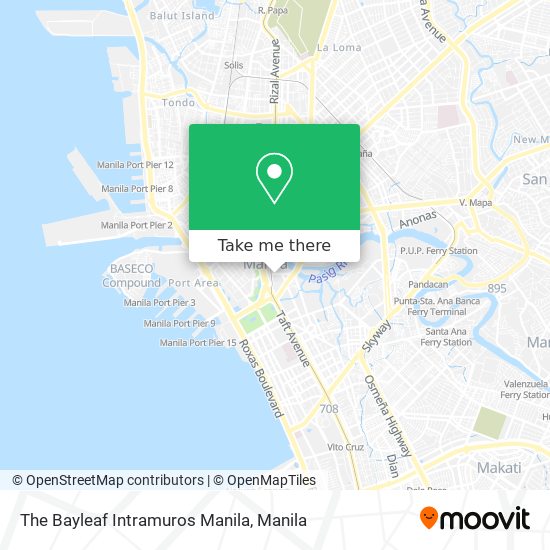 The Bayleaf Intramuros Manila map