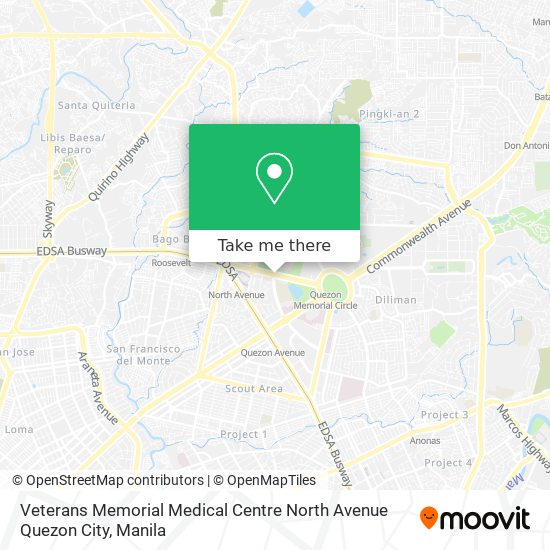 Veterans Memorial Medical Centre North Avenue Quezon City map
