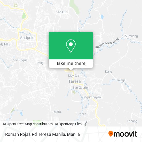 Roman Rojas Rd Teresa Manila map
