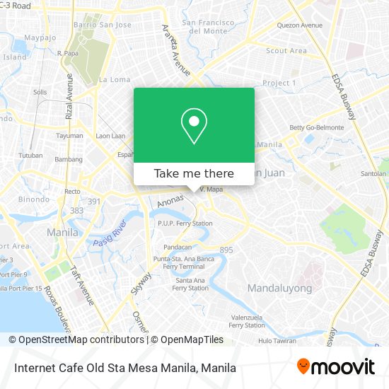 Internet Cafe Old Sta Mesa Manila map