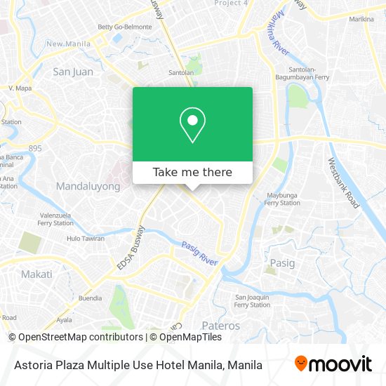 Astoria Plaza Multiple Use Hotel Manila map