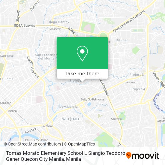 Tomas Morato Elementary School L Siangio Teodoro Gener Quezon City Manila map