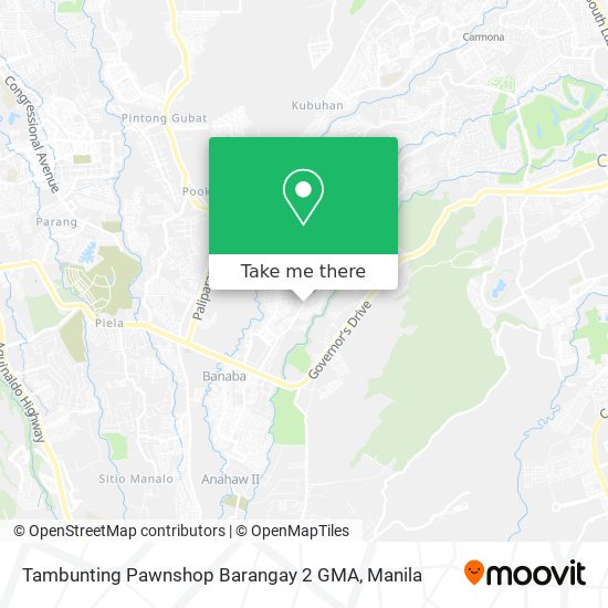 Tambunting Pawnshop Barangay 2 GMA map