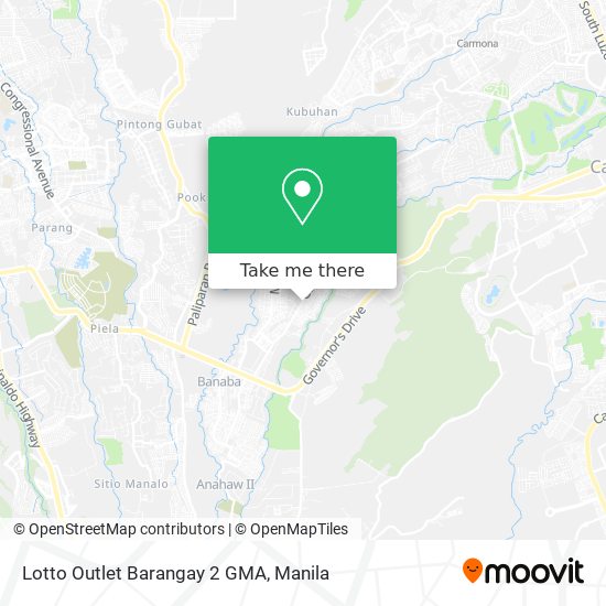 Lotto Outlet Barangay 2 GMA map