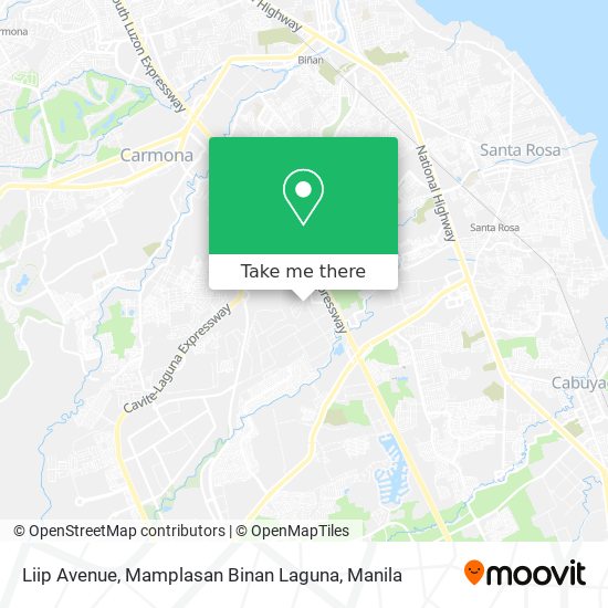 Liip Avenue, Mamplasan Binan Laguna map