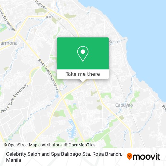 Celebrity Salon and Spa Balibago Sta. Rosa Branch map