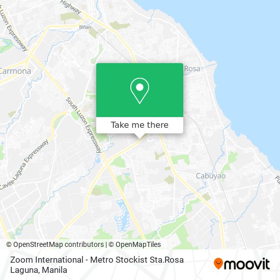 Zoom International - Metro Stockist Sta.Rosa Laguna map