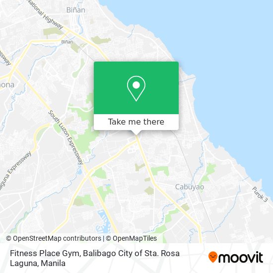 Fitness Place Gym, Balibago City of Sta. Rosa Laguna map