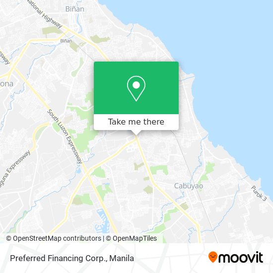 Preferred Financing Corp. map